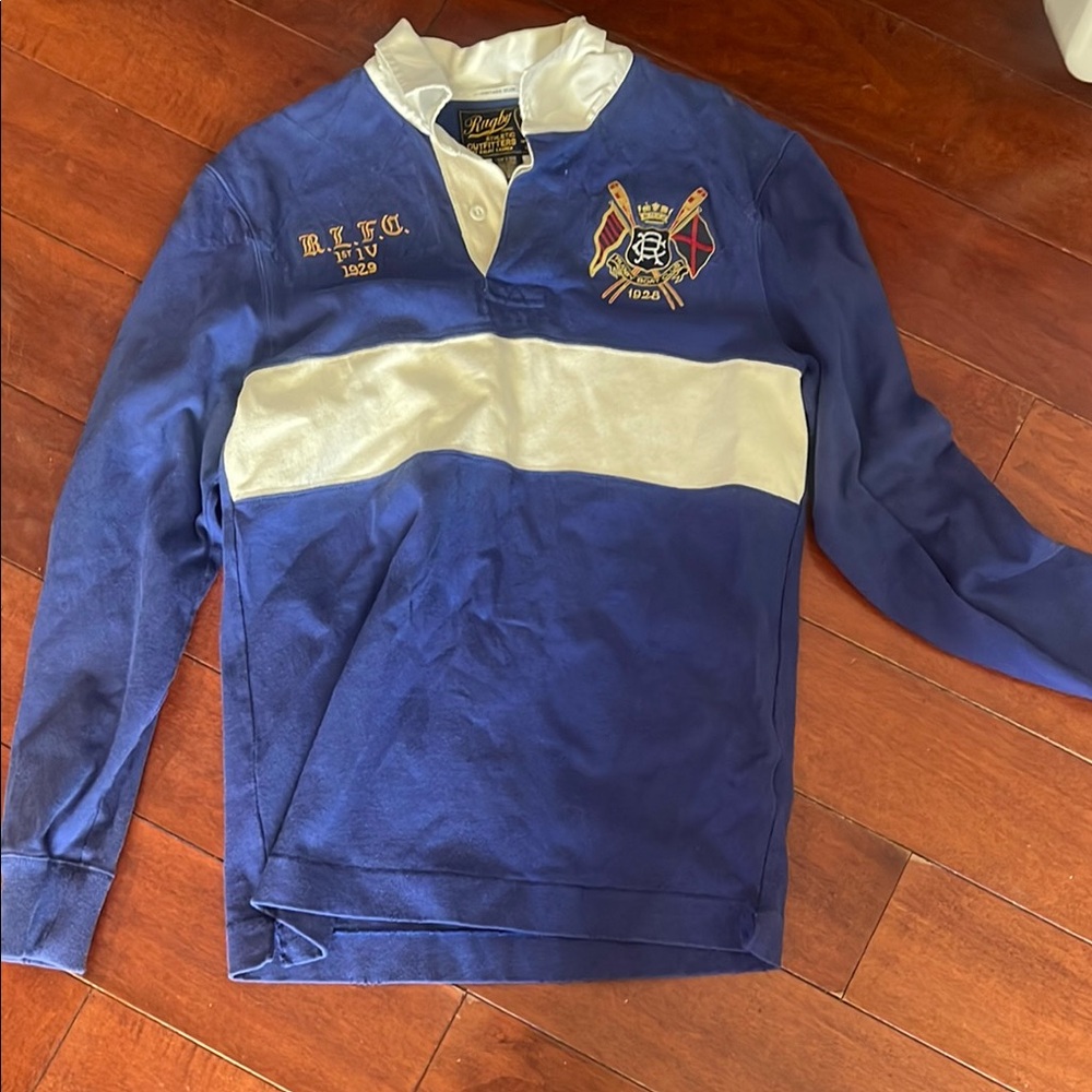 Blue and White Rugby Shirt